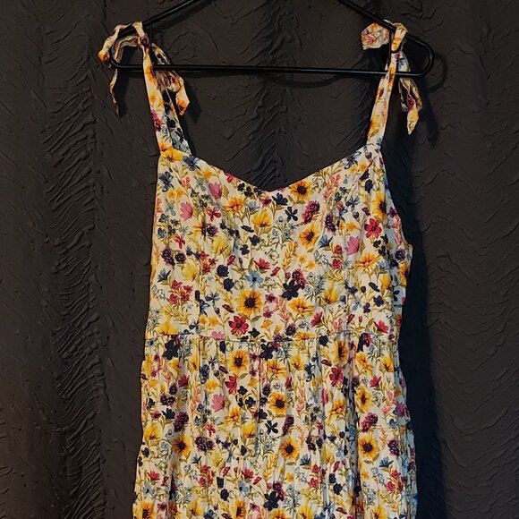 Old Navy Dresses & Skirts - Old Navy Floral Tie-Shoulder Fit & Flare Cami Mini Dress